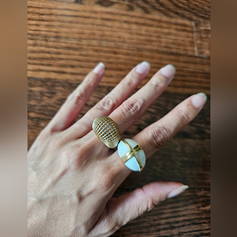 Vintage Costume Rings X2 Trifari